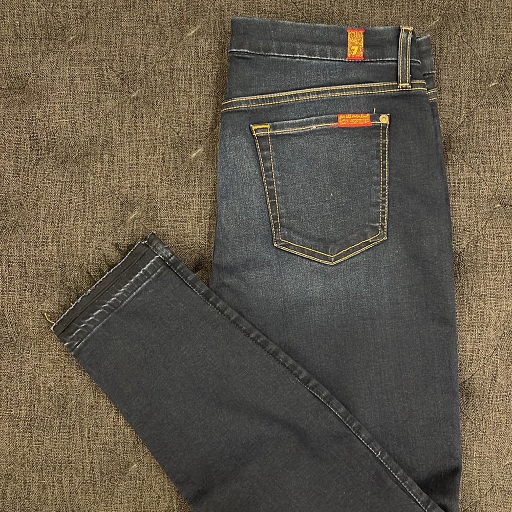 7 For All Mankind b(air) denim the ankle skinny size 30